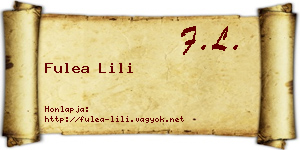Fulea Lili névjegykártya