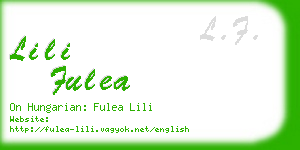 lili fulea business card